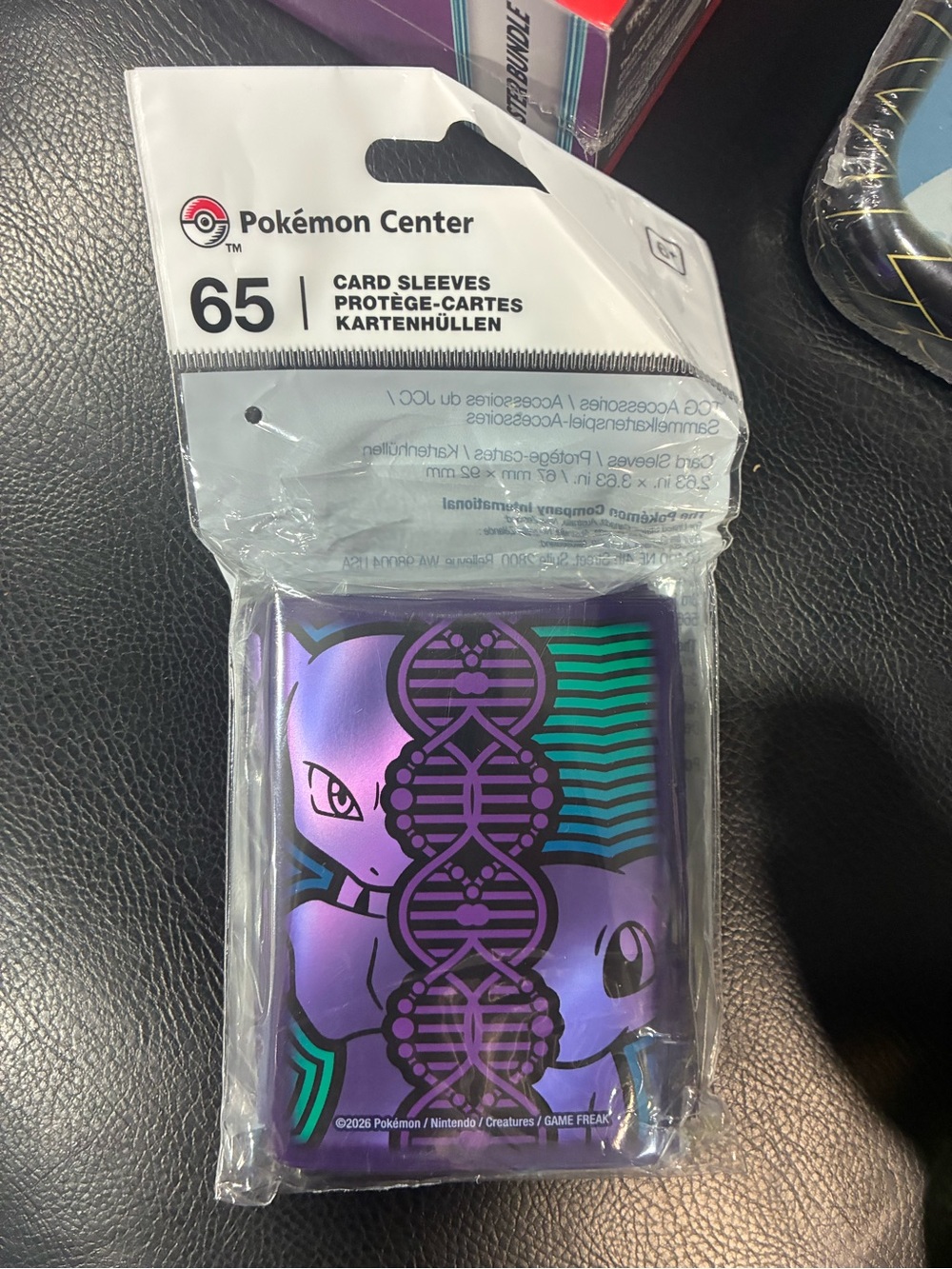 Purple Mewtwo Card Sleeves - 65 Count